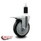 Service Caster 5'' Black Poly Swivel 1-3/8'' Expanding Stem Caster Total Lock Brake SCC-EXTTL20S514-PPUB-BLK-138 - alternate 4